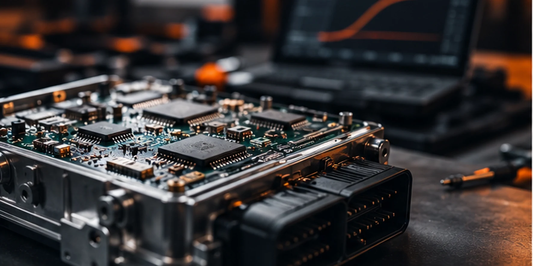 Calculateur moteur ECU utilisé pour préparer un fichier de cartographie Stage 1